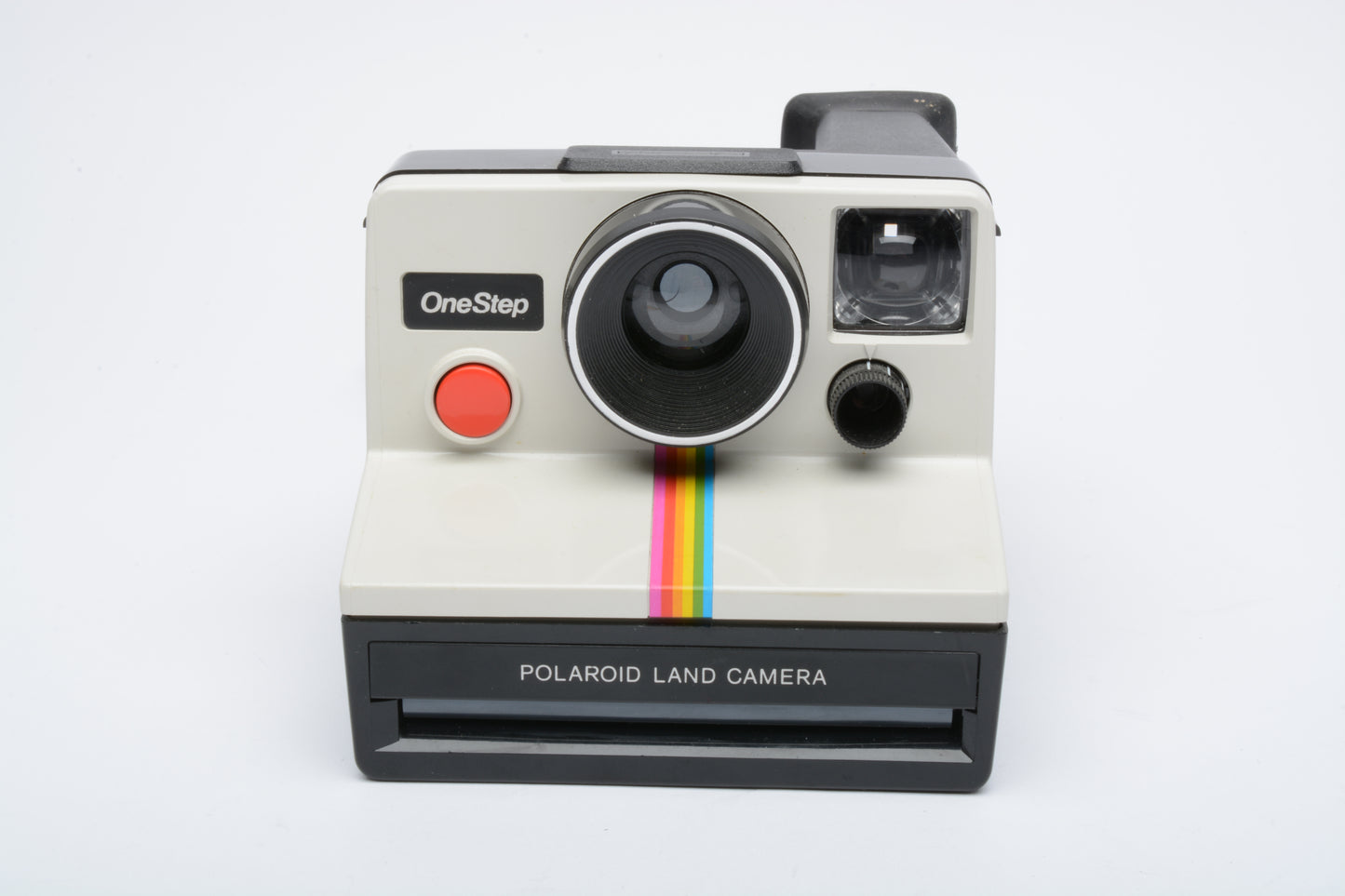 Polaroid One Step Land Instant camera w/rainbow stripe, nice and clean, tested + Manual