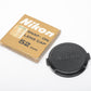 Genuine Nikon 52mm snap-on cap, New