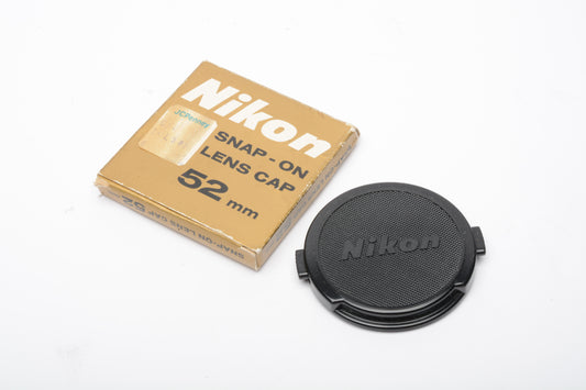 Genuine Nikon 52mm snap-on cap, New