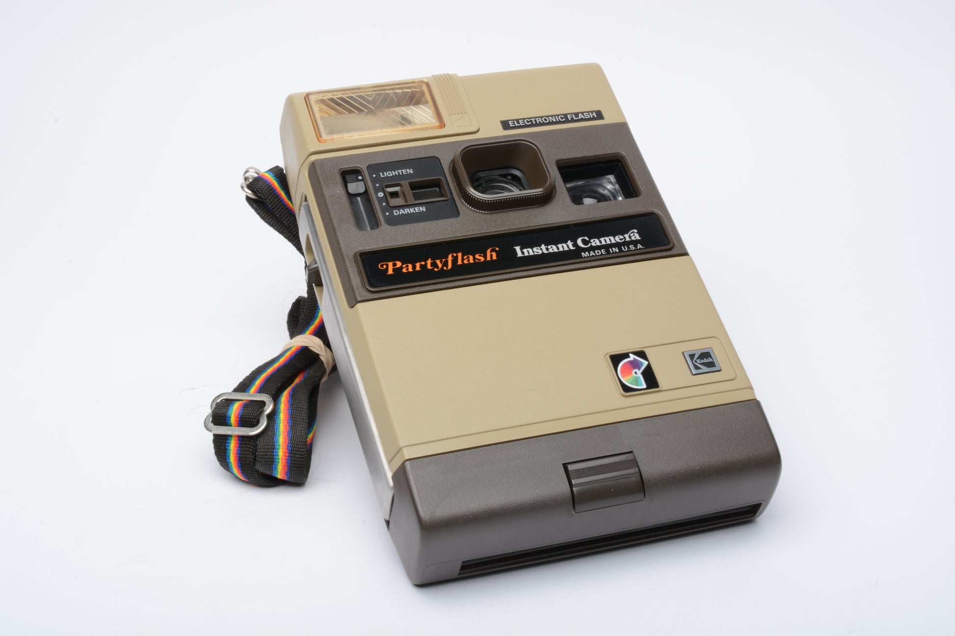 Vintage Kodak Party Time Instant Camera (Tan) w/manual, clean