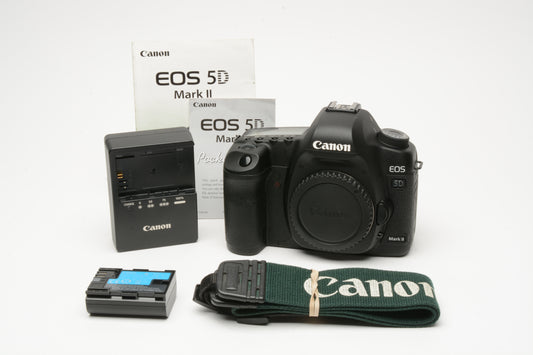 Canon EOS 5D Mark II DSLR Body, 2batts, Charger, Only 5137 Acts, Clean!