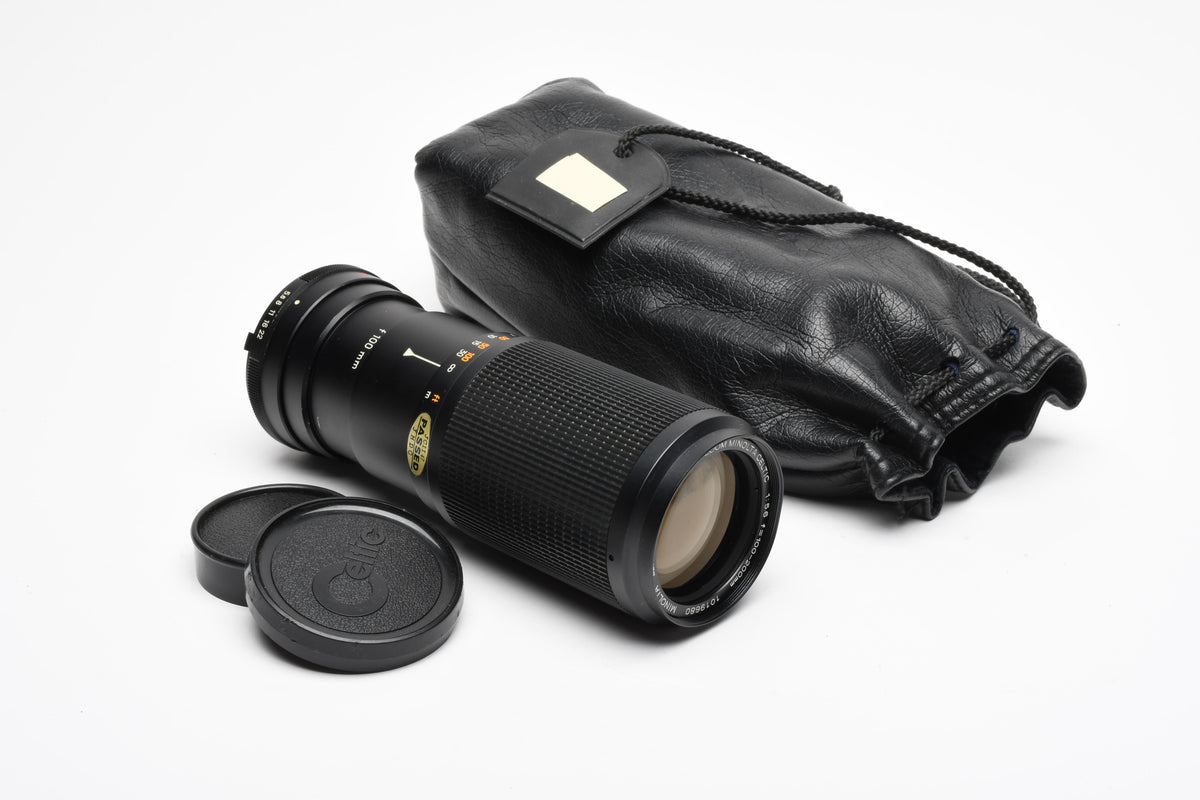 Minolta Celtic 100-200mm f5.6 Telephoto Zoom Lens MD Mount w/Pouch