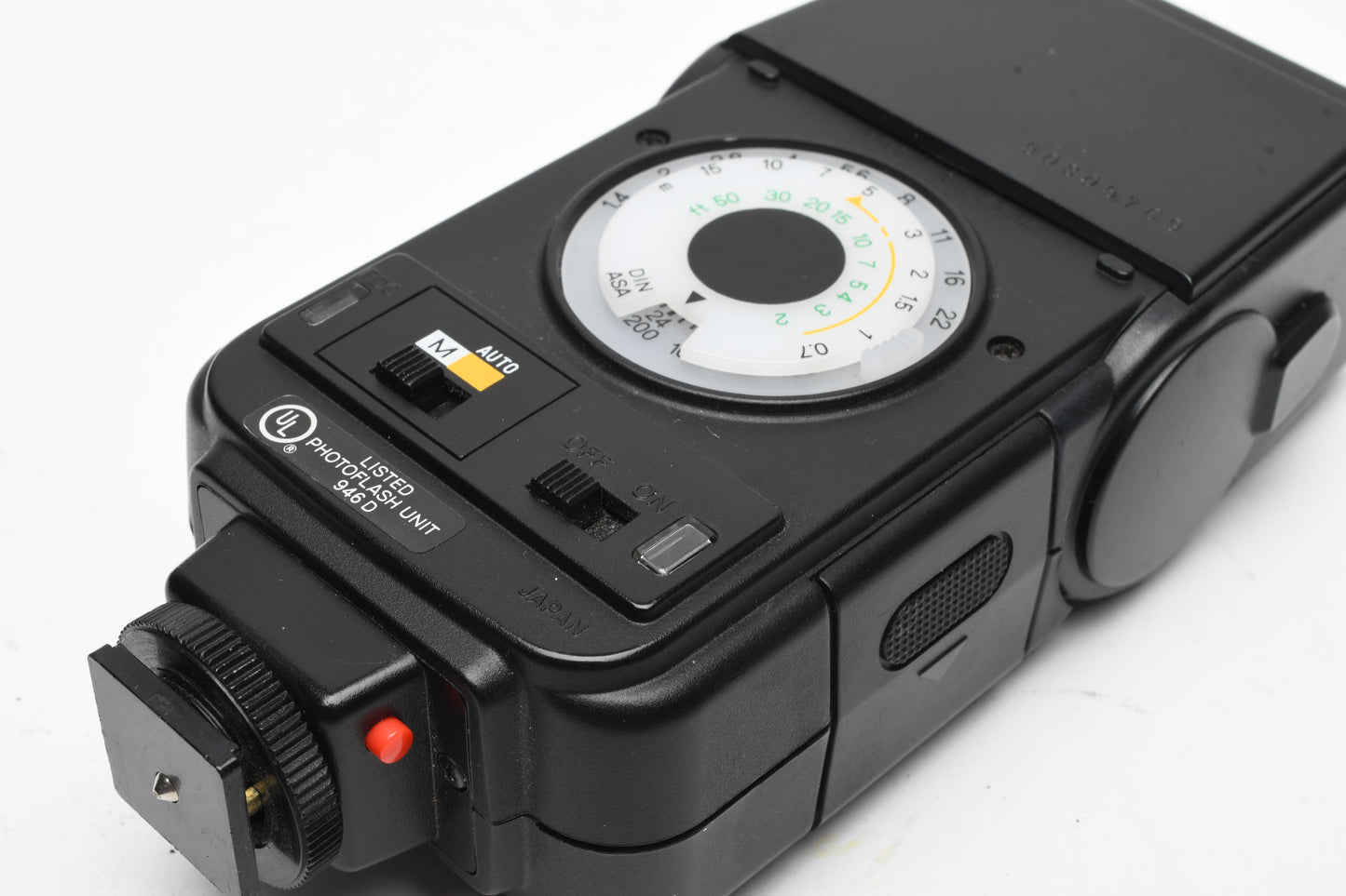 Minolta Auto 128 electronic flash, nice & clean, tested, w/Case+Manual+Diffuser