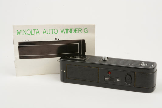 Minolta Auto Winder G for Minolta XG Series 35mm Cameras, Tested, Nice