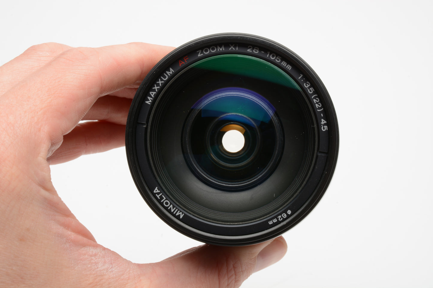 Minolta Xi AF 28-105mm f3.5-4.5 Power zoom lens, caps, hood, UV, Great!