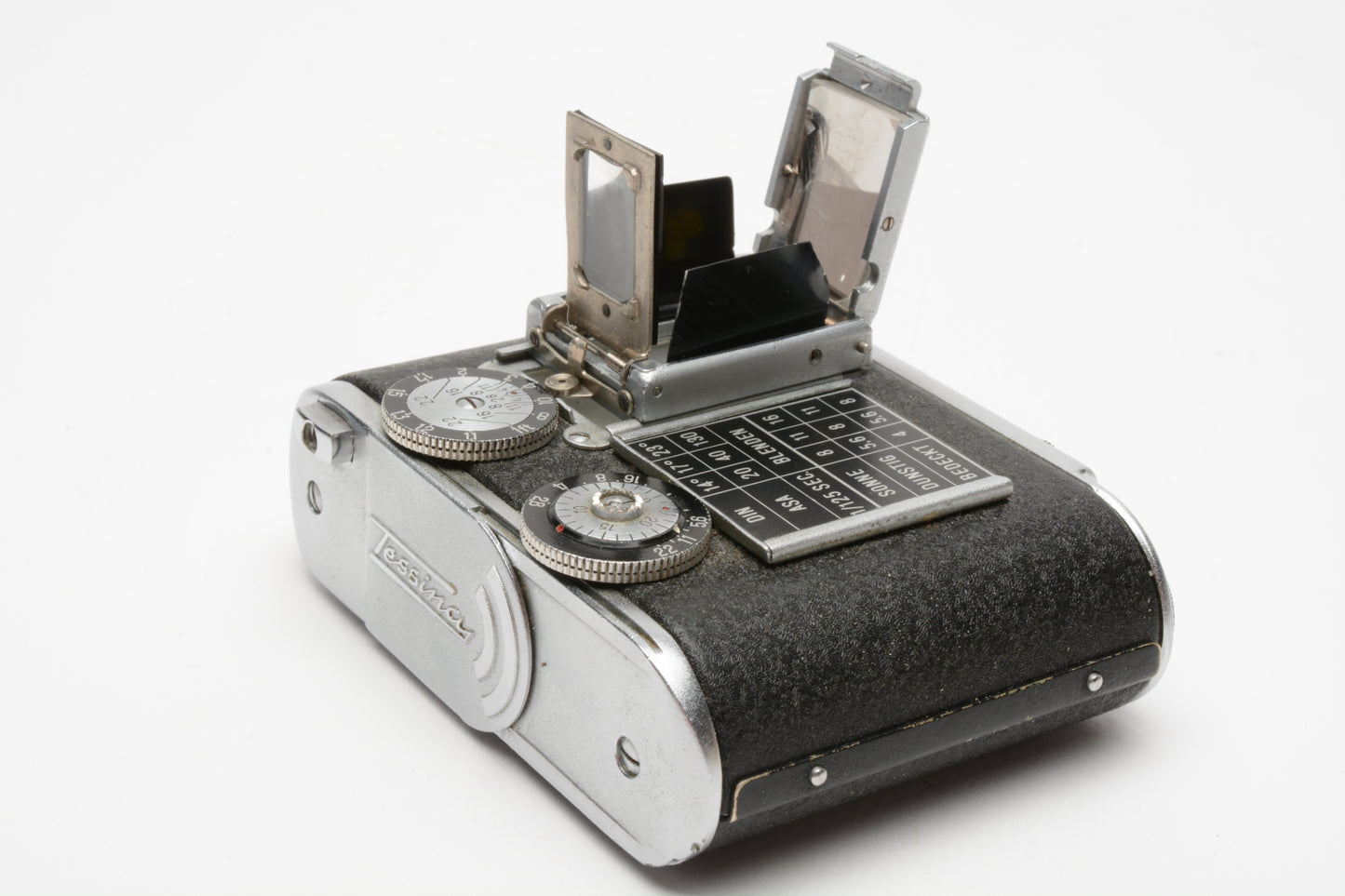 Tessina Black Vintage Subminiature Camera w/25mm f/2.8 Made in Switzerland, Great!