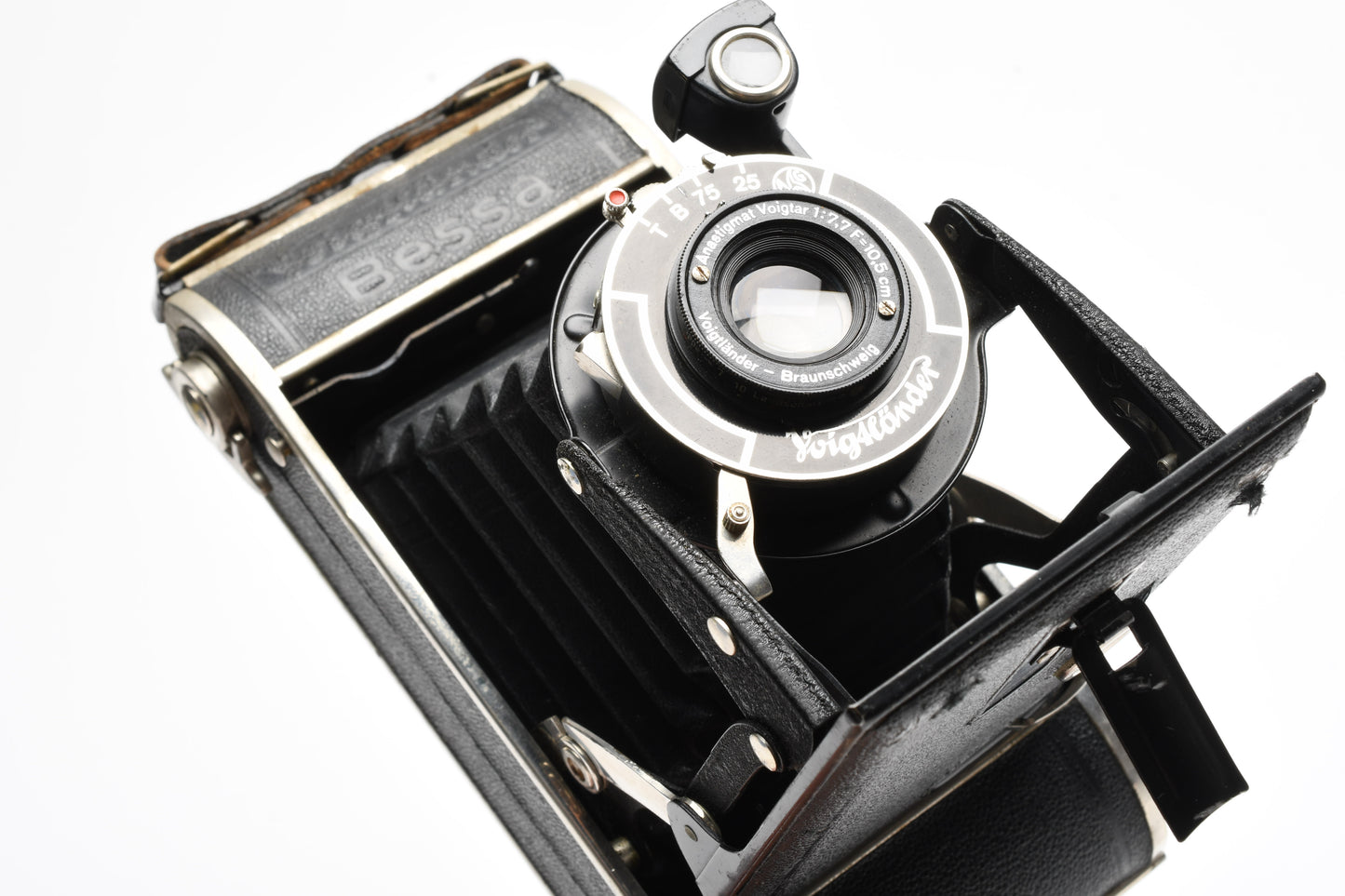 Voigtländer Bessa Folding camera w/Voigtar 10.5cm f7.7 lens, Works, Nice Vintage