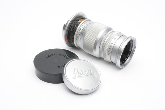 Leica Leitz Elmar 9cm f4 lens, clean, fog, *Read