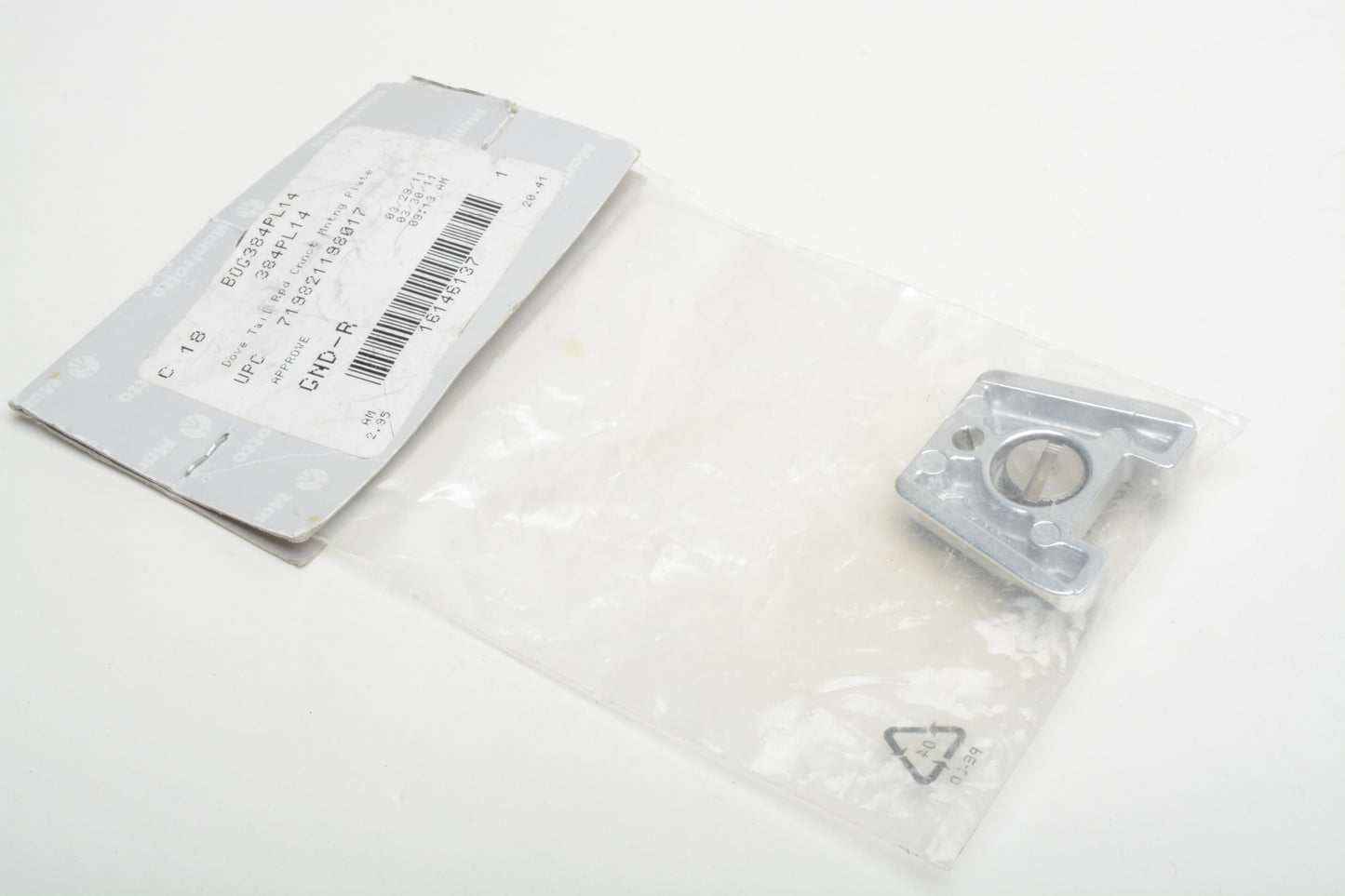 Manfrotto 384PL-14 Dove Tail Quick Release Plate 1/4"-20 New - Genuine