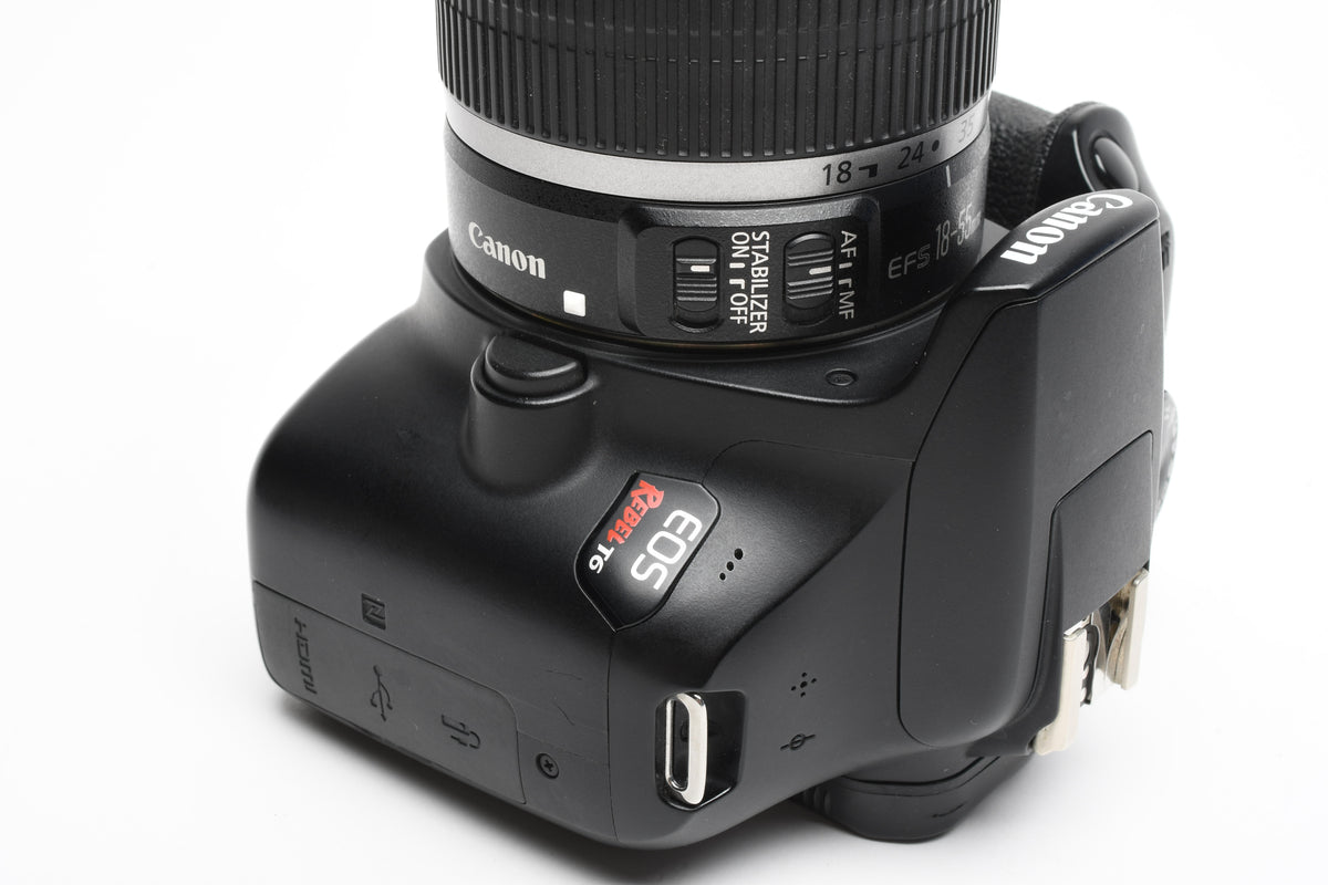 Canon EOS Rebel T6 DSLR w/18-55mm f3.5-5.6 IS, w/Batt, Charger, Strap 17,965 Acts, Nice!