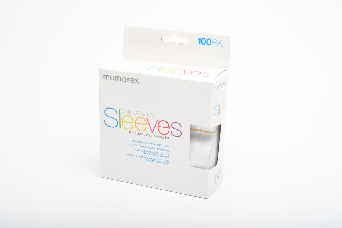 Memorex White CD & DVD Sleeves, pack of 91 Sleeves