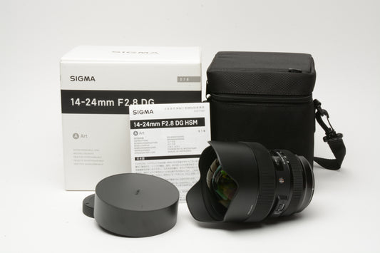 Sigma 14-24mm f2.8 DG Art lens for Canon EF, Mint, Boxed, USA