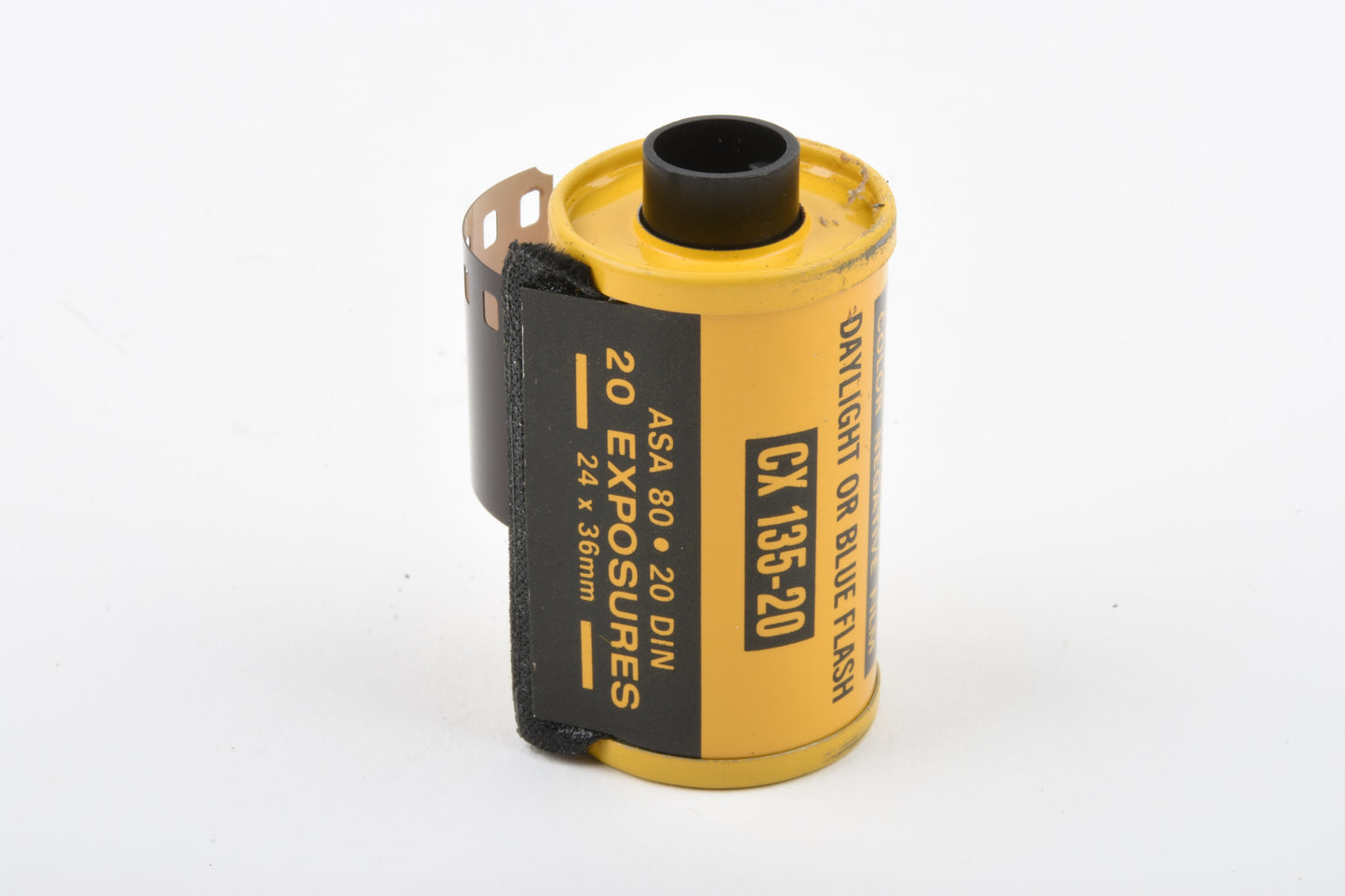 Kodak CX 135-20 C22 80ASA film in yellow metal canister