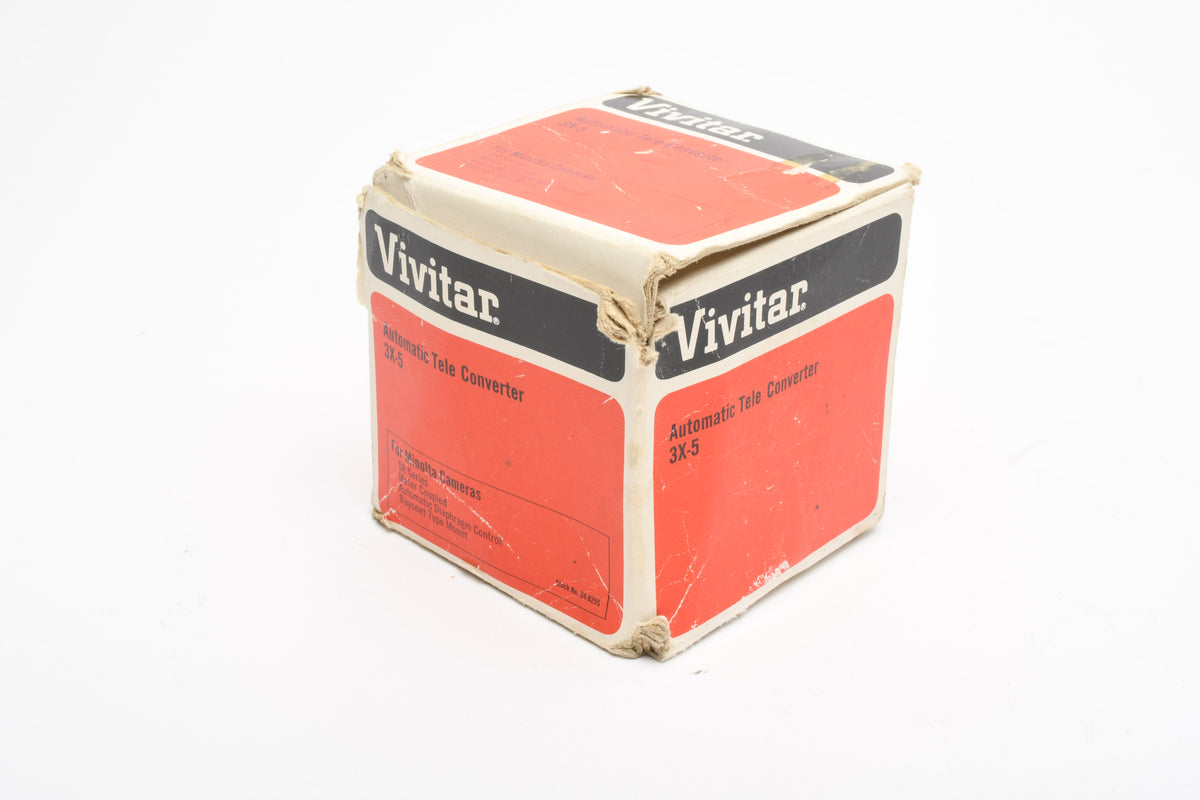 Vivitar 3X-5 Tele converter for Minolta MD w/Caps, Case, Boxed