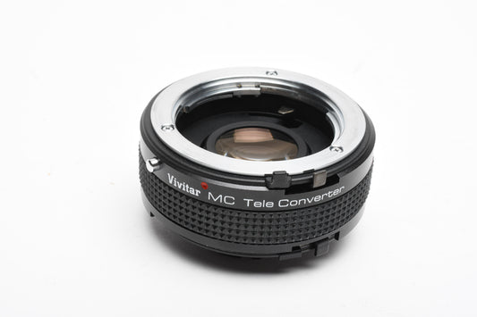 Vivitar 2X-5 Teleconverter for Minolta MD mount, caps + case