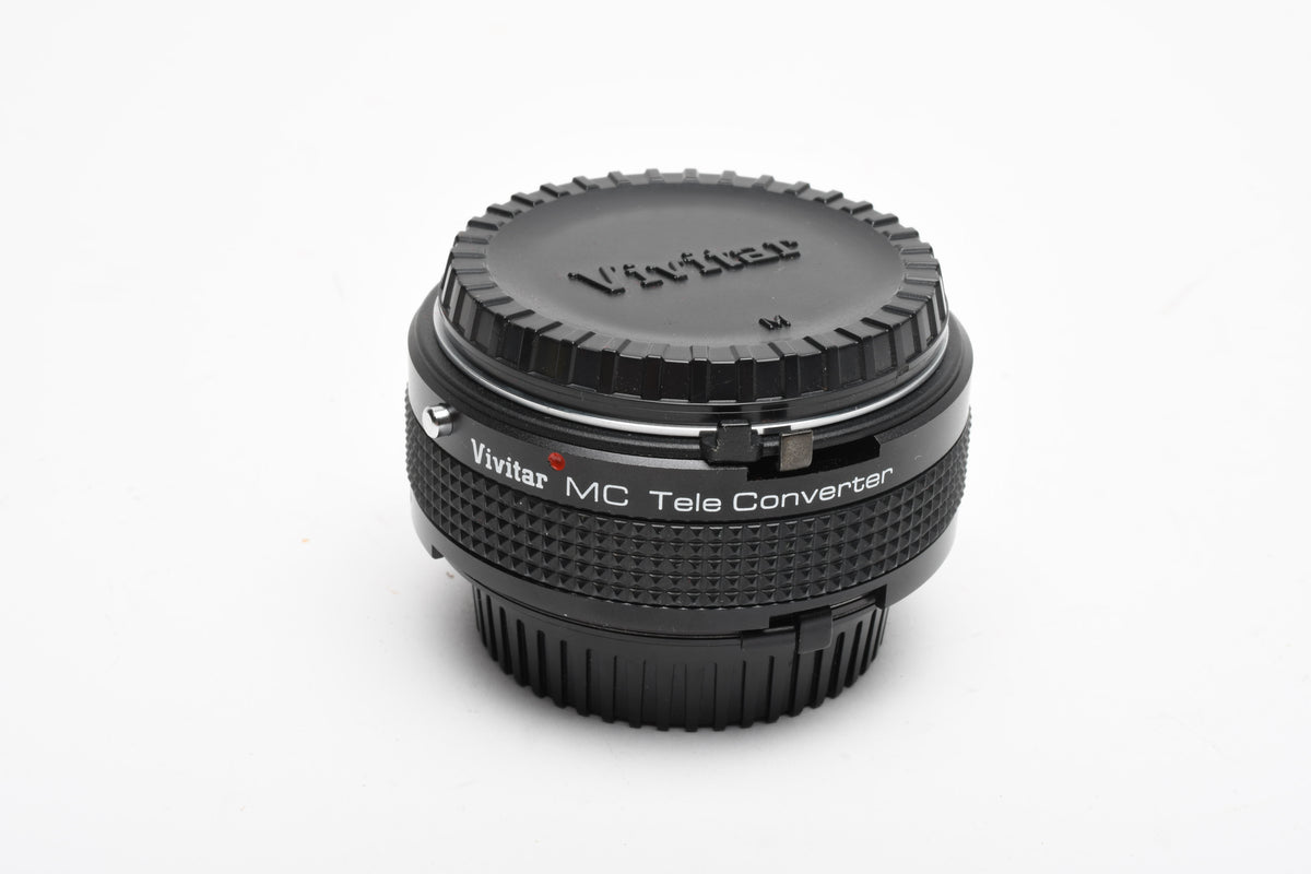 Vivitar 2X-5 Teleconverter for Minolta MD mount, caps + case