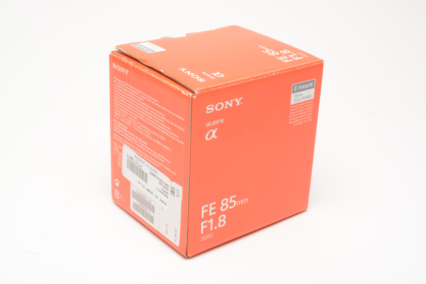 Sony FE 85mm f1.8 Prime Lens SEL85F18, Mint- Boxed, Great!