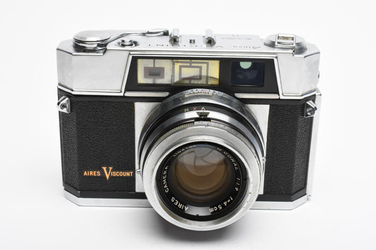 Airies Viscount 35mm rangefinder camera w/H Coral 45mm f1.9 (parts/collector), Nice!