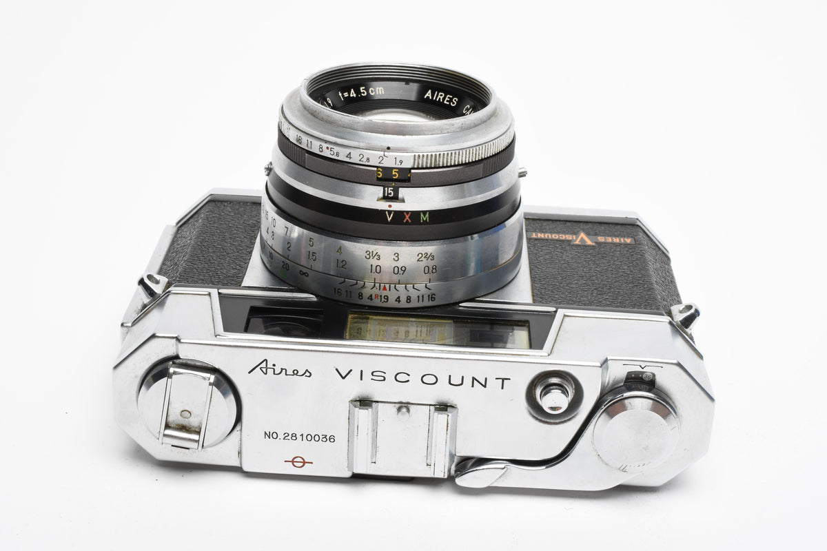 Airies Viscount 35mm rangefinder camera w/H Coral 45mm f1.9 (parts/collector), Nice!