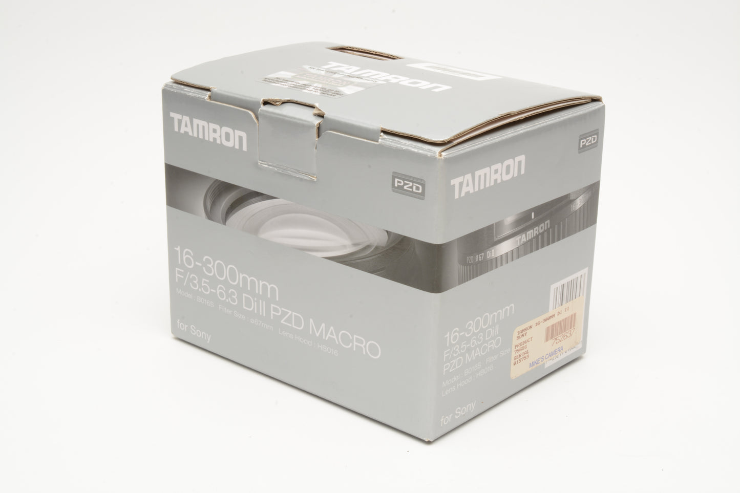 Tamron AF 16-300mm PZD Di II f3.5-6.3, Sony A mount w/Lens hood, UV, caps