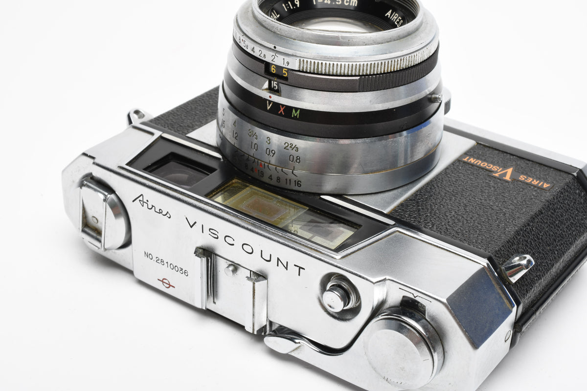 Airies Viscount 35mm rangefinder camera w/H Coral 45mm f1.9 (parts/collector), Nice!