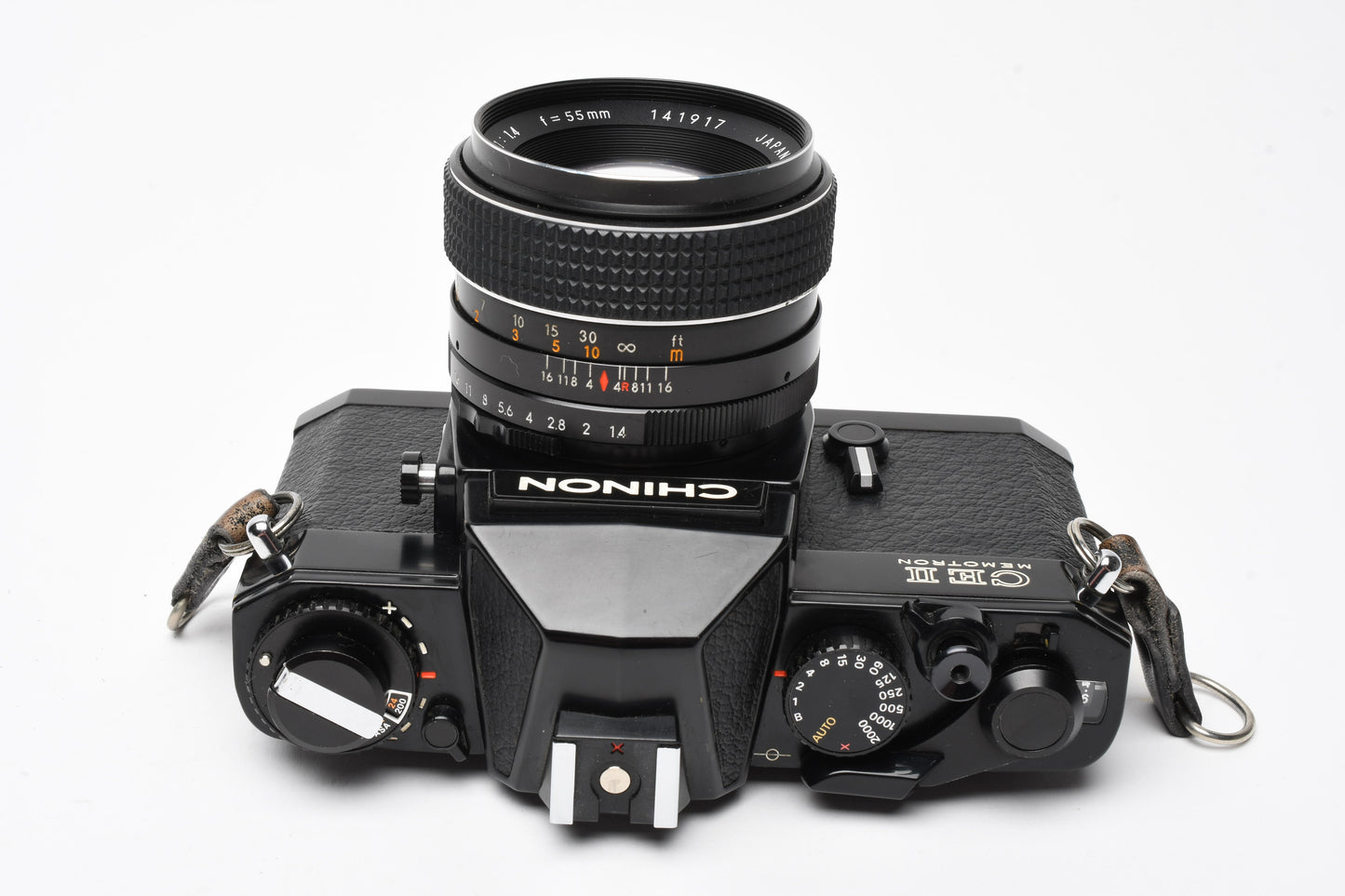 Chinon CE II Memotron 35mm SLR w/55mm f1.4, Case, Tested, Great!