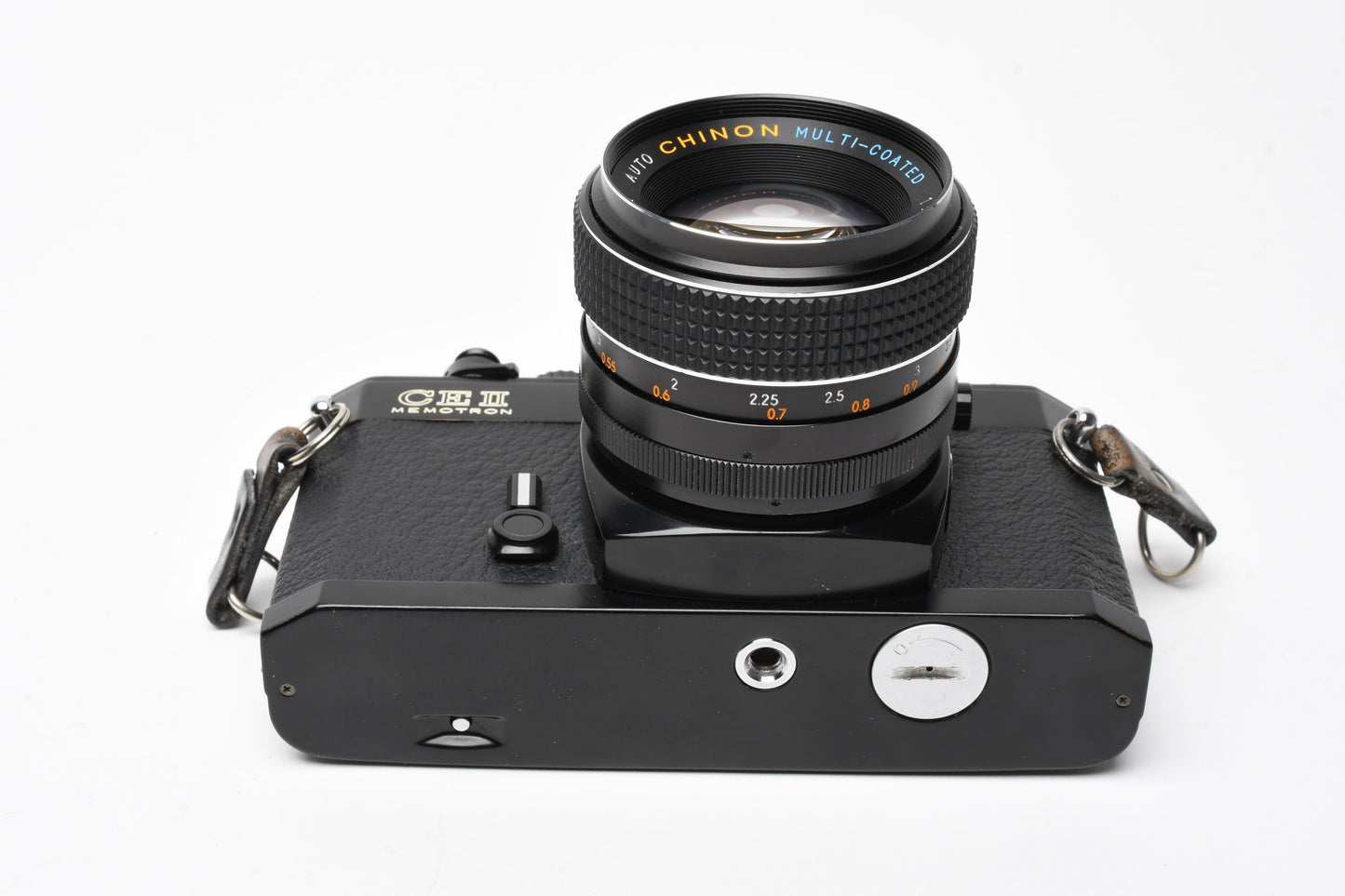 Chinon CE II Memotron 35mm SLR w/55mm f1.4, Case, Tested, Great!
