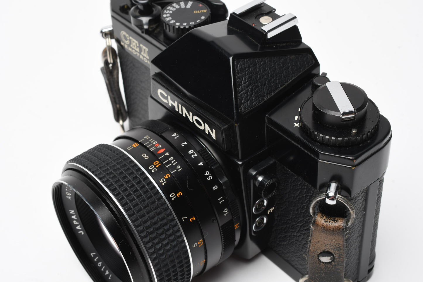 Chinon CE II Memotron 35mm SLR w/55mm f1.4, Case, Tested, Great!