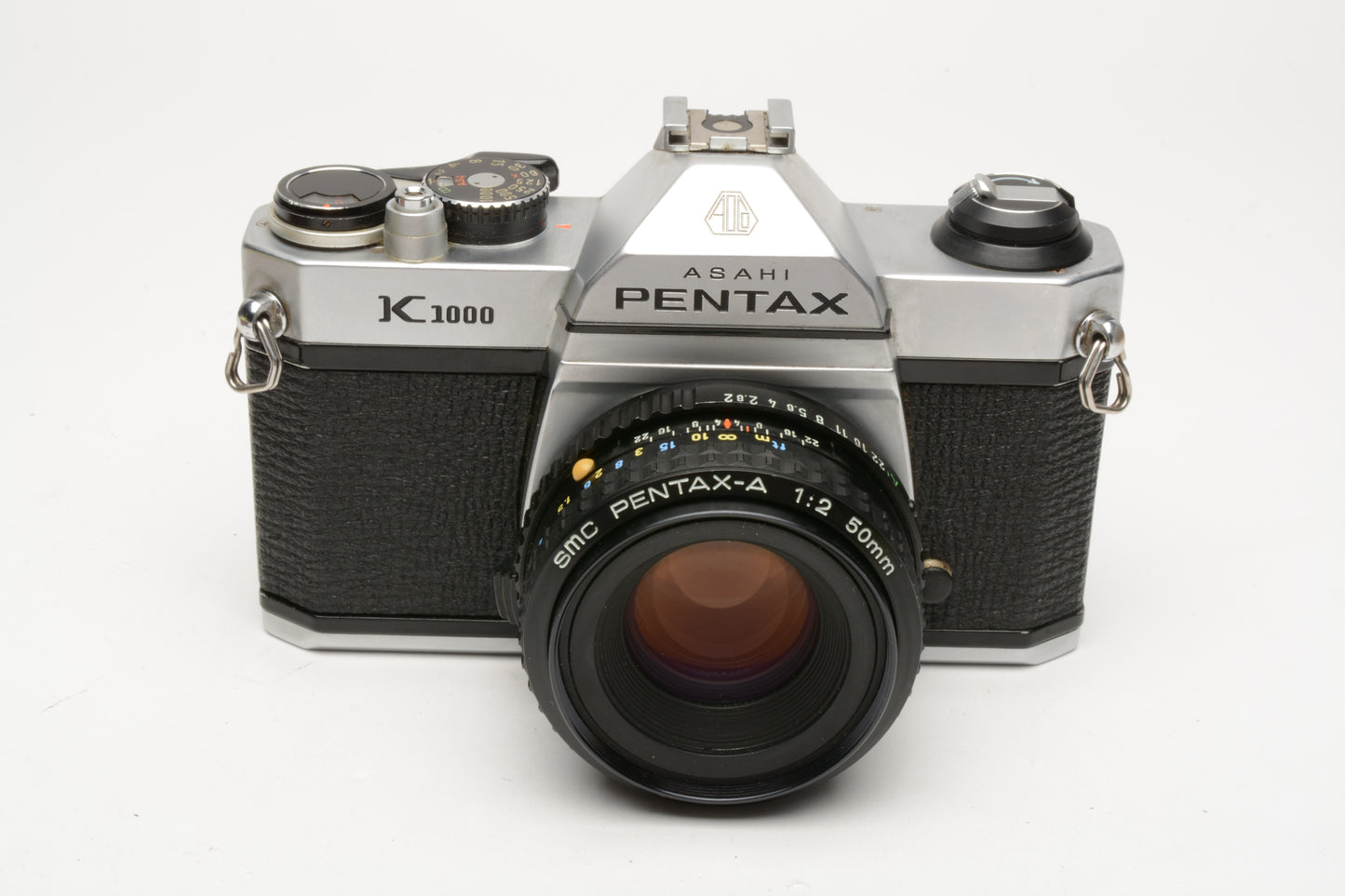 Pentax K1000 35mm SLR w/50mm f2 lens, New seals, strap, Good, Clean