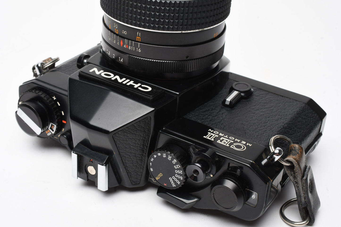 Chinon CE II Memotron 35mm SLR w/55mm f1.4, Case, Tested, Great!