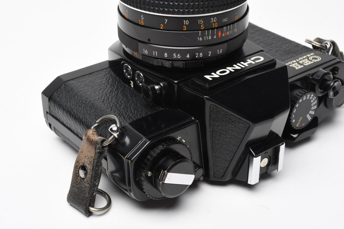 Chinon CE II Memotron 35mm SLR w/55mm f1.4, Case, Tested, Great!