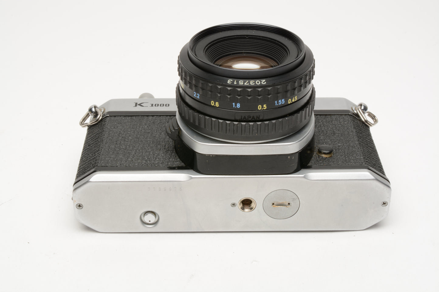 Pentax K1000 35mm SLR w/50mm f2 lens, New seals, strap, Good, Clean