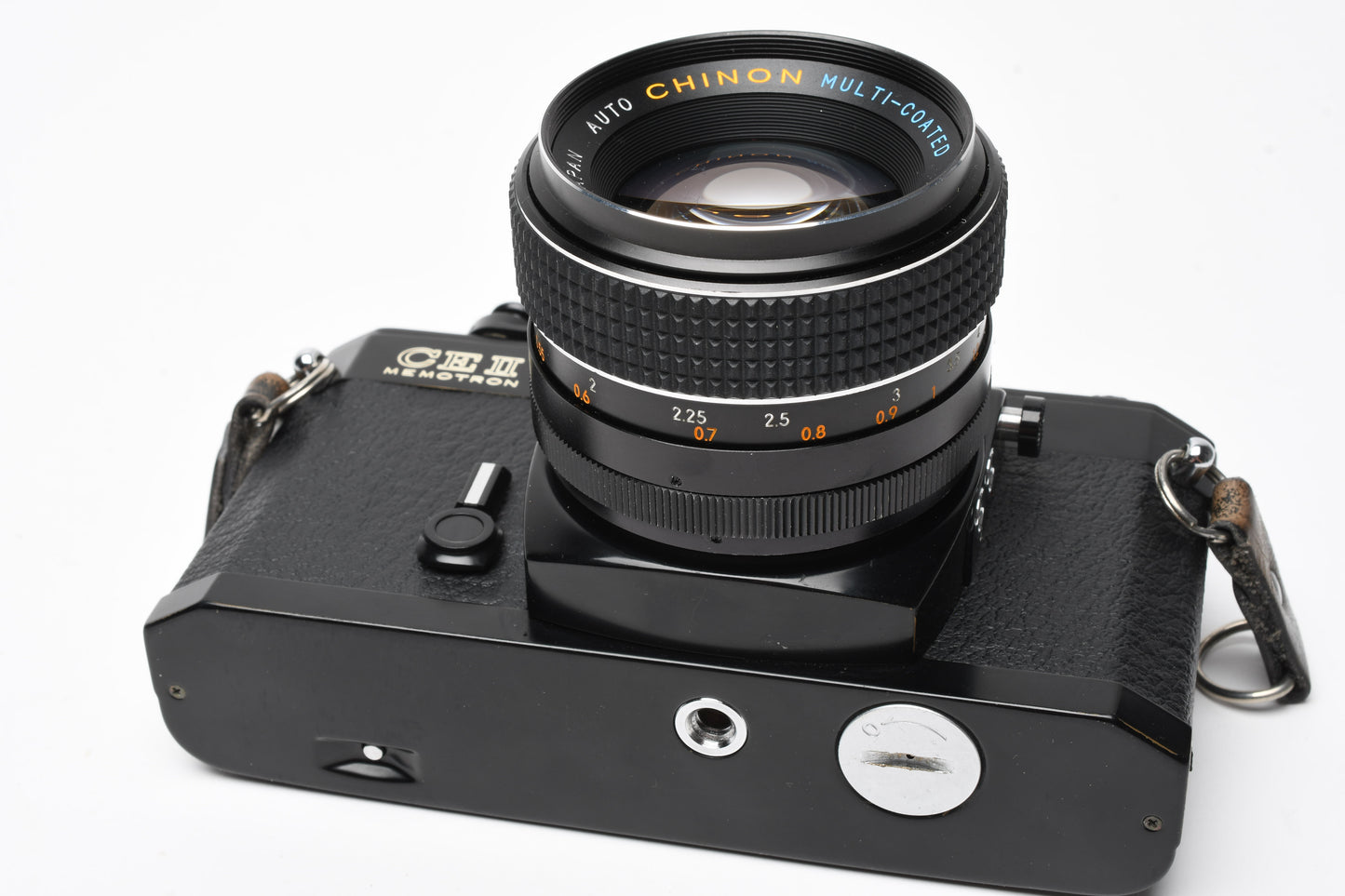 Chinon CE II Memotron 35mm SLR w/55mm f1.4, Case, Tested, Great!