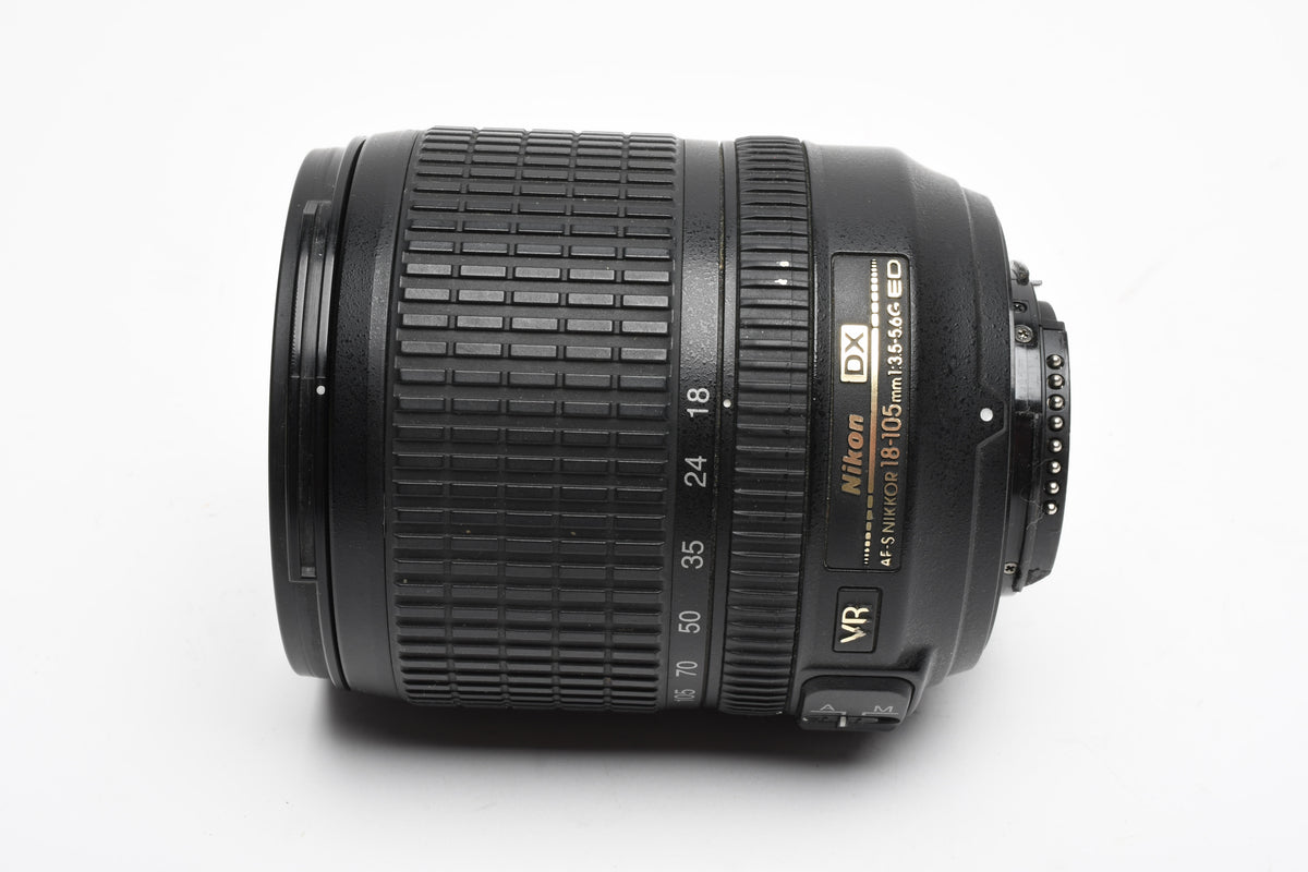 Nikon AF-S Nikkor 18-105mm F3.5-5.6G ED VR Zoom Lens, Hood +UV, Great!