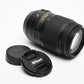 Nikon AF-S Nikkor 55-300mm f4.5-5.6G ED VR zoom lens, Caps, Mint-
