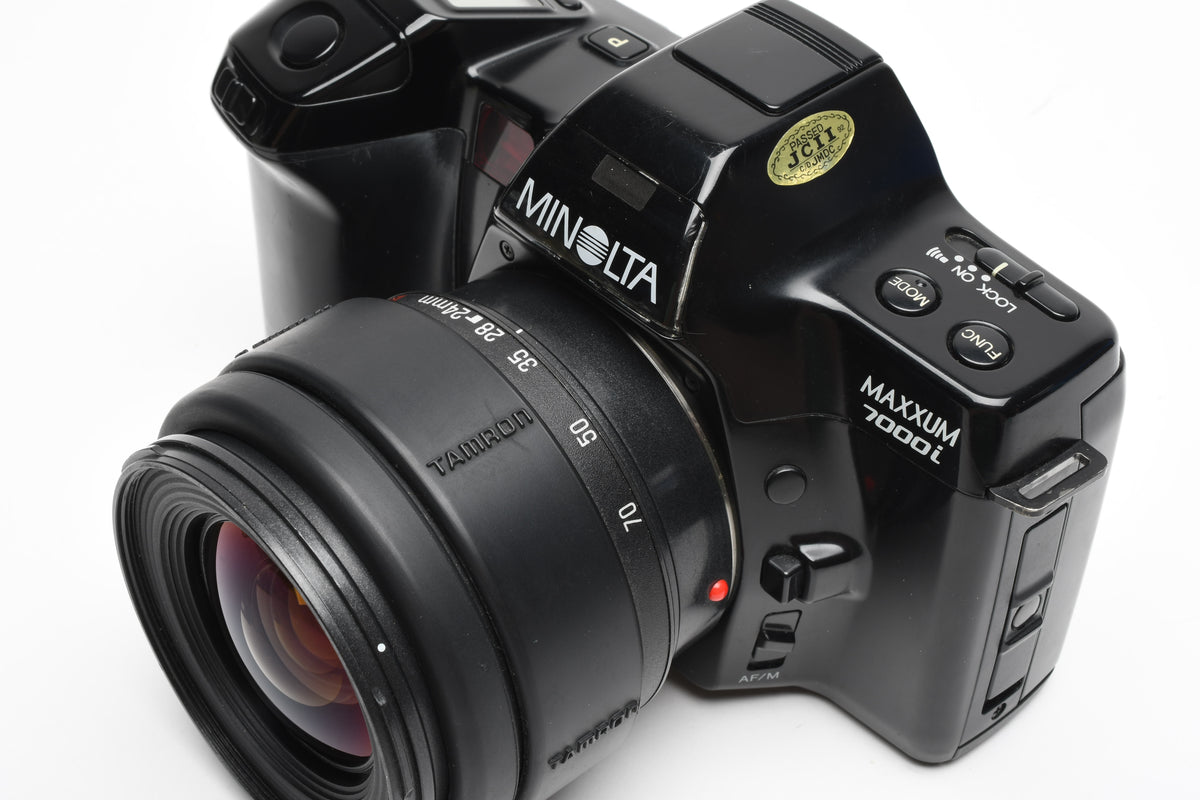 Minolta Maxxum 7000i 35mm SLR w/Tamron AF 24-70mm zoom lens, Tested, Great!