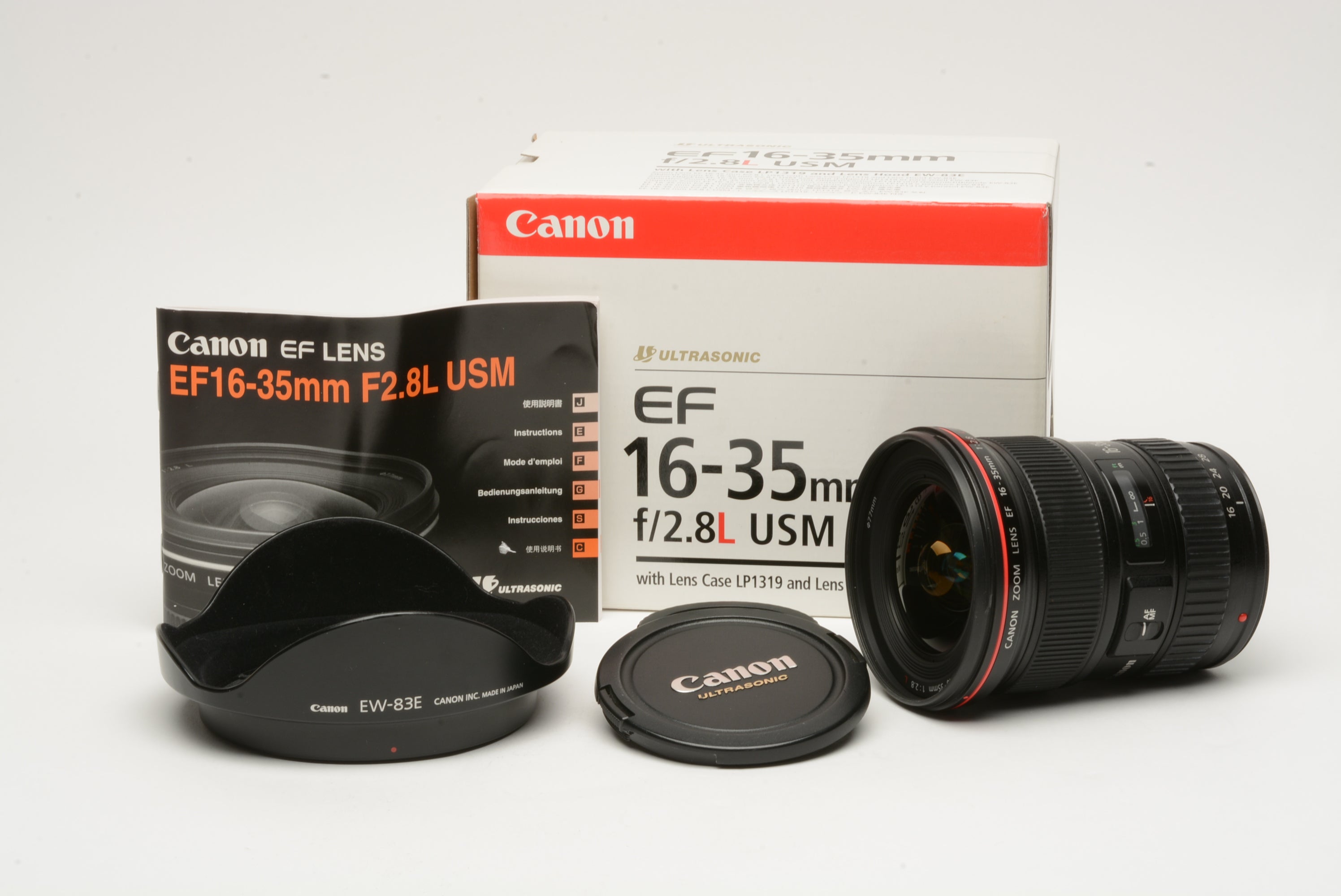 Canon EF 16-35mm f2.8L USM wide angle zoom, Boxed, hood+caps, very clean