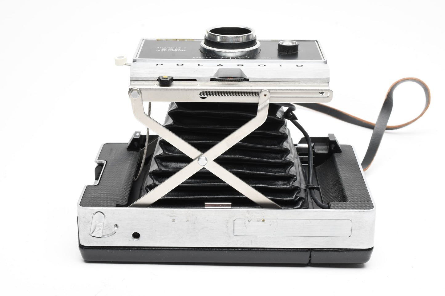 Polaroid Land 250 Instant camera w/fitted case and flash reflector, Clean