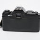 Ricoh KS Super II black 35mm SLR w/50mm f1.7+70-210mm, new seals, Nice bundle!