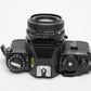 Ricoh KS Super II black 35mm SLR w/50mm f1.7+70-210mm, new seals, Nice bundle!