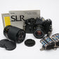 Ricoh KS Super II black 35mm SLR w/50mm f1.7+70-210mm, new seals, Nice bundle!