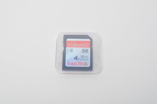 Sandisk 16GB (4 Hours) VideoHD SD Card w/ Case