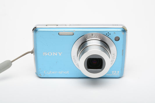 Sony CyberShot DSC-220 12.1MP Digital Point&Shoot Camera Blue, Tested