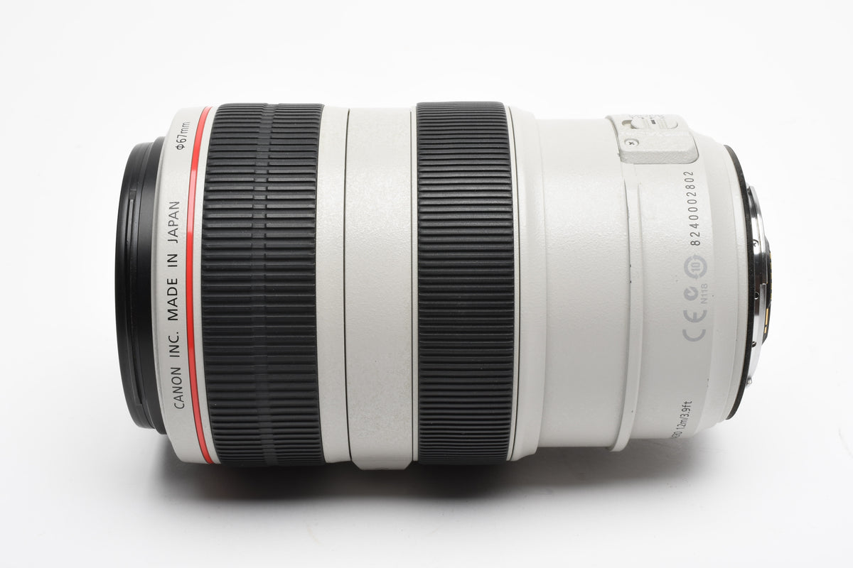 Canon EF 70-300mm f4-5.6L IS USM, hood, caps, UV, Great! Mint-