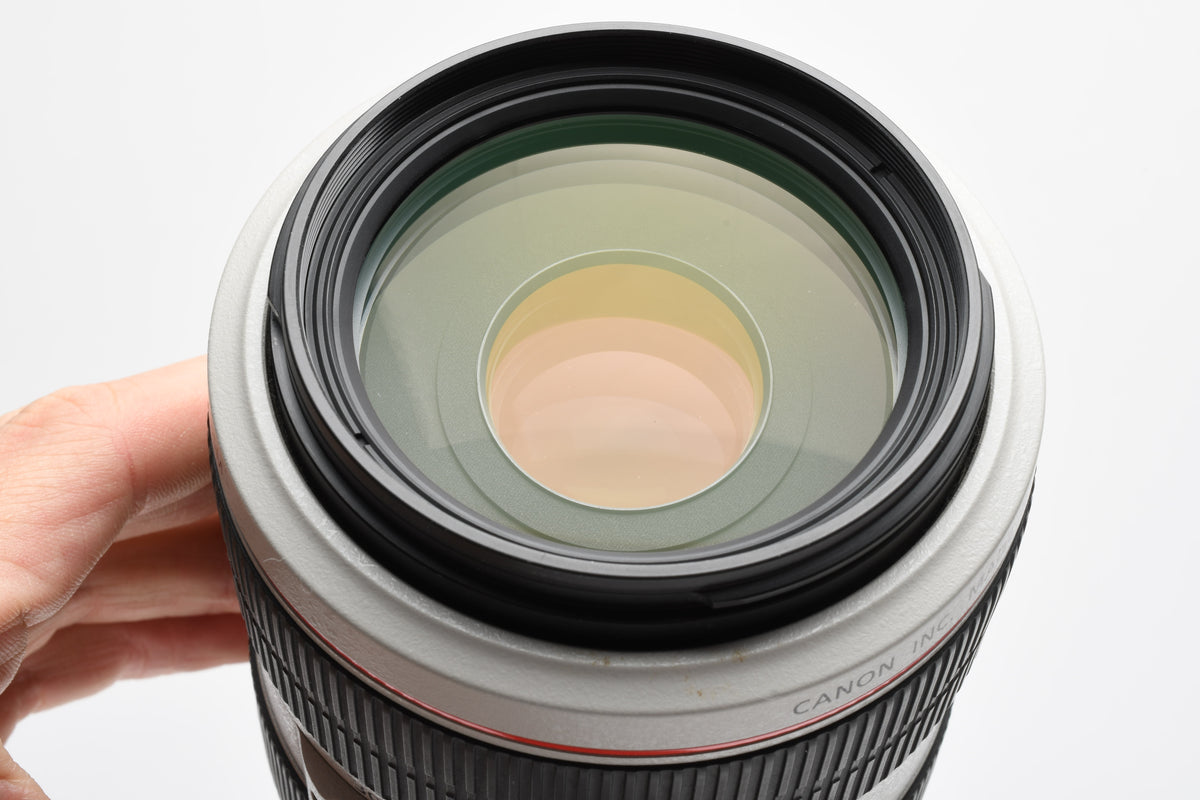 Canon EF 70-300mm f4-5.6L IS USM, hood, caps, UV, Great! Mint-