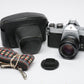 Pentax Spotmatic SP1000 35mm SLR w/55mm f2 SMC lens, case, New seals, Nice!