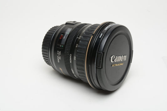 Canon EF 20-35mm f/3.5-4.5 Zoom Lens w/ UV Filter, Caps