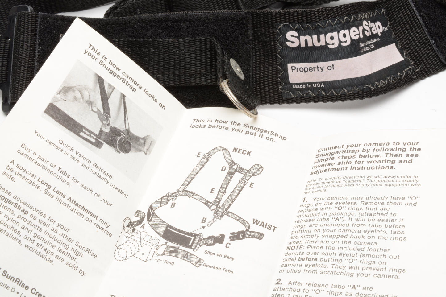 Camera Snugger Strap by Sunrise Creations - Freedom of Movement, Nice