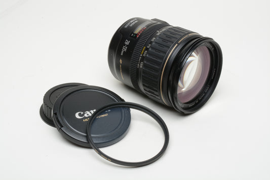 Canon EF 28-135mm f3.5-5.6 IS zoom lens, caps + UV filter, clean!