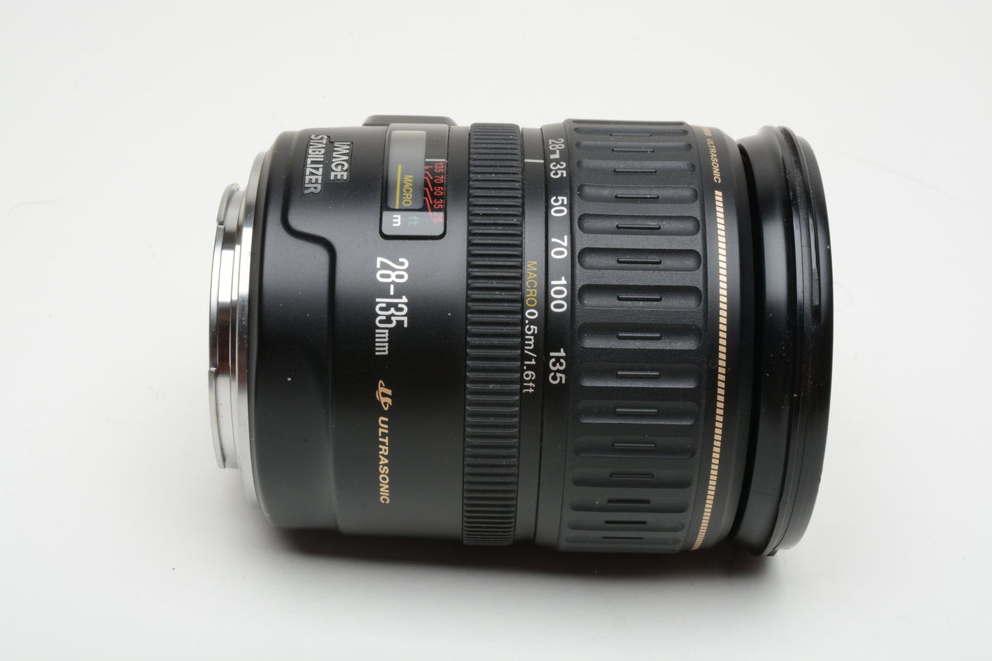 Canon EF 28-135mm f3.5-5.6 IS zoom lens, caps + UV filter, clean!